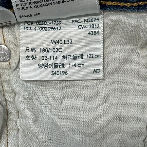 Levi’s 501 Men's Button Fly Straight Leg Denim Jeans Medium Wash Size 40x32 - Picture 11 of 12